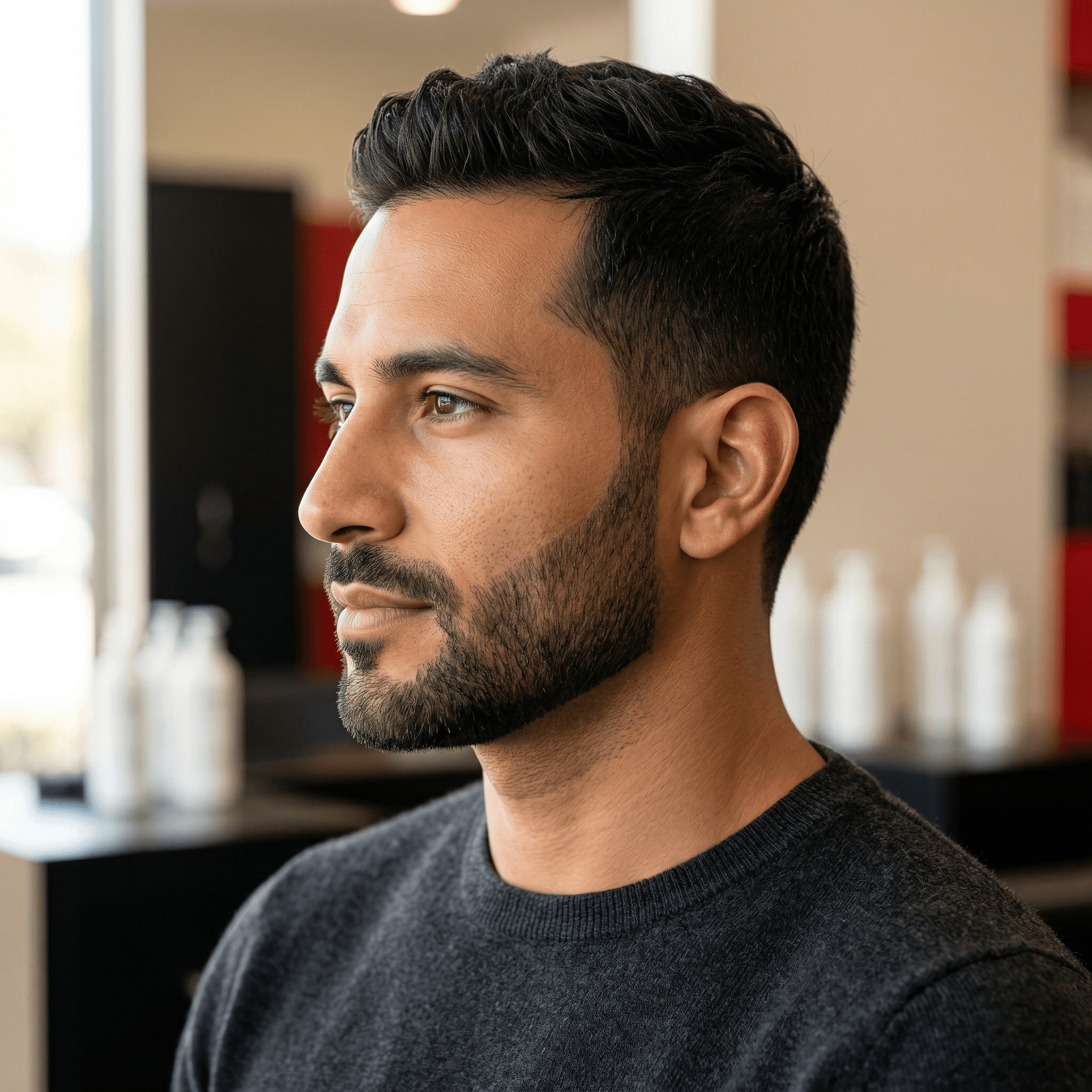 Precision men's haircut